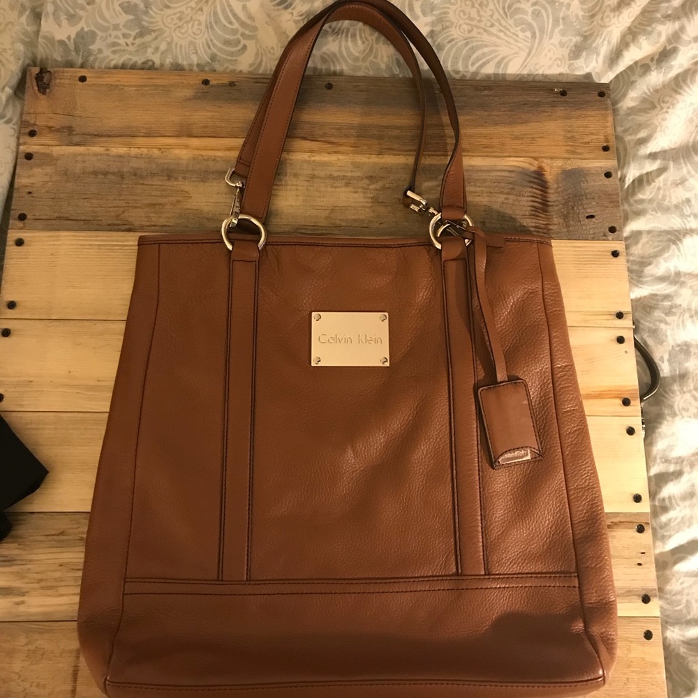 EUC Calvin Klein Brown Tote Bag